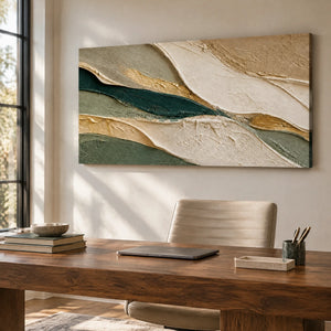 OLIVE DRIFT — Office, frameless stretched canvas