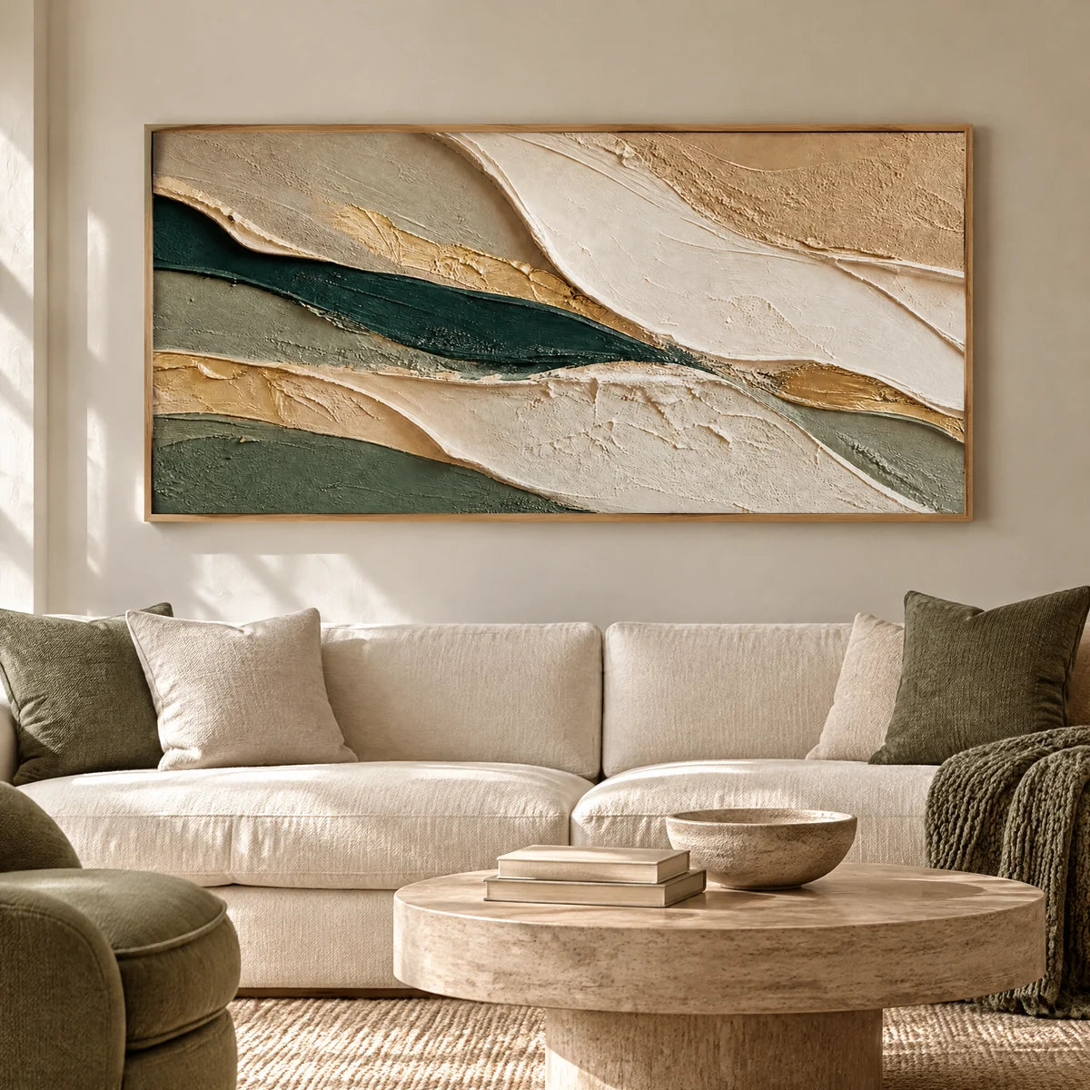 OLIVE DRIFT — Hotel, natural wood frame