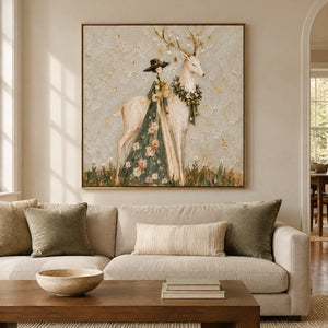 WOODLAND EMISSARY — Living room, gold frame