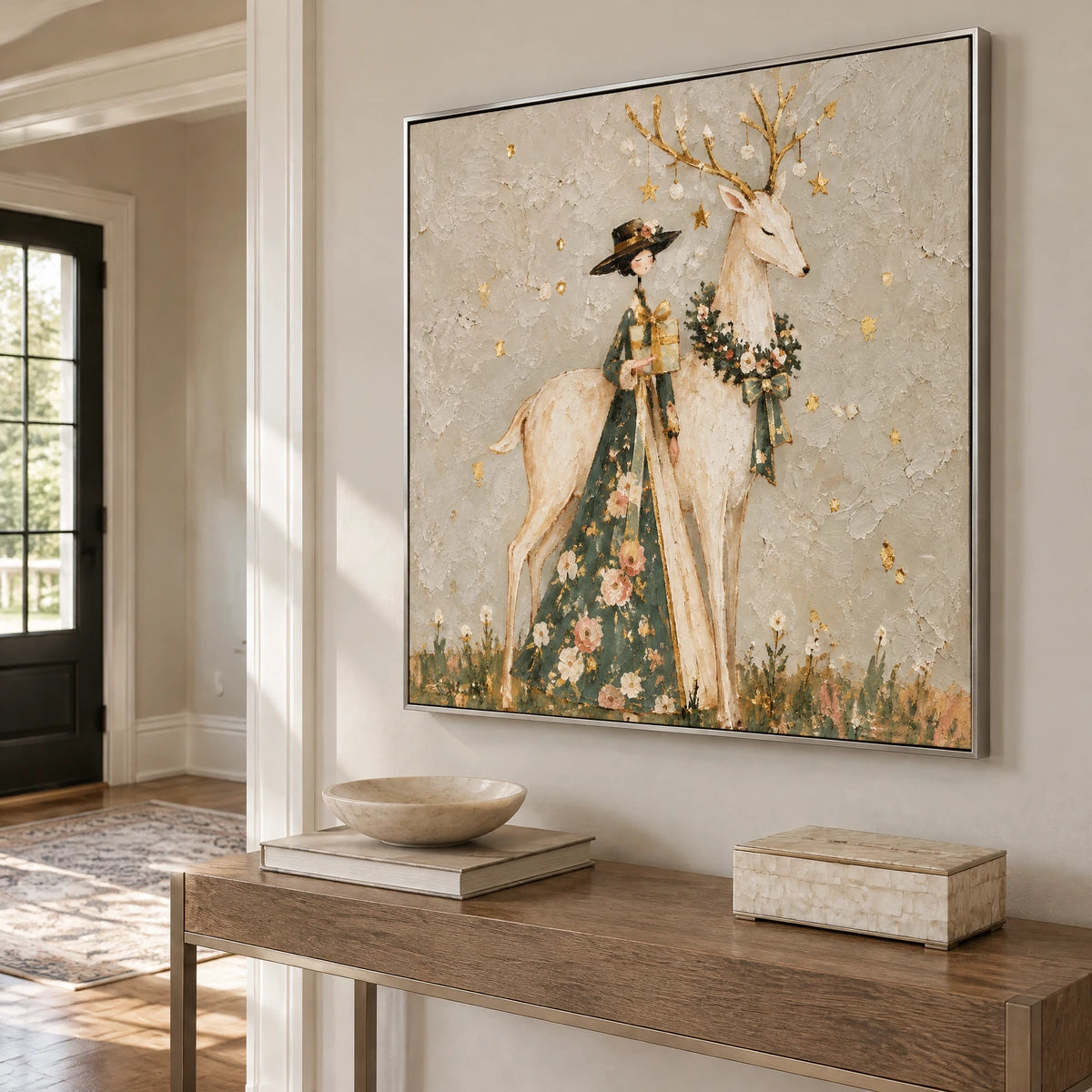 WOODLAND EMISSARY — Hallway, silver frame