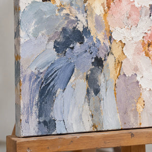 PETAL REVERIE — Texture detail on an easel, no outer frame
