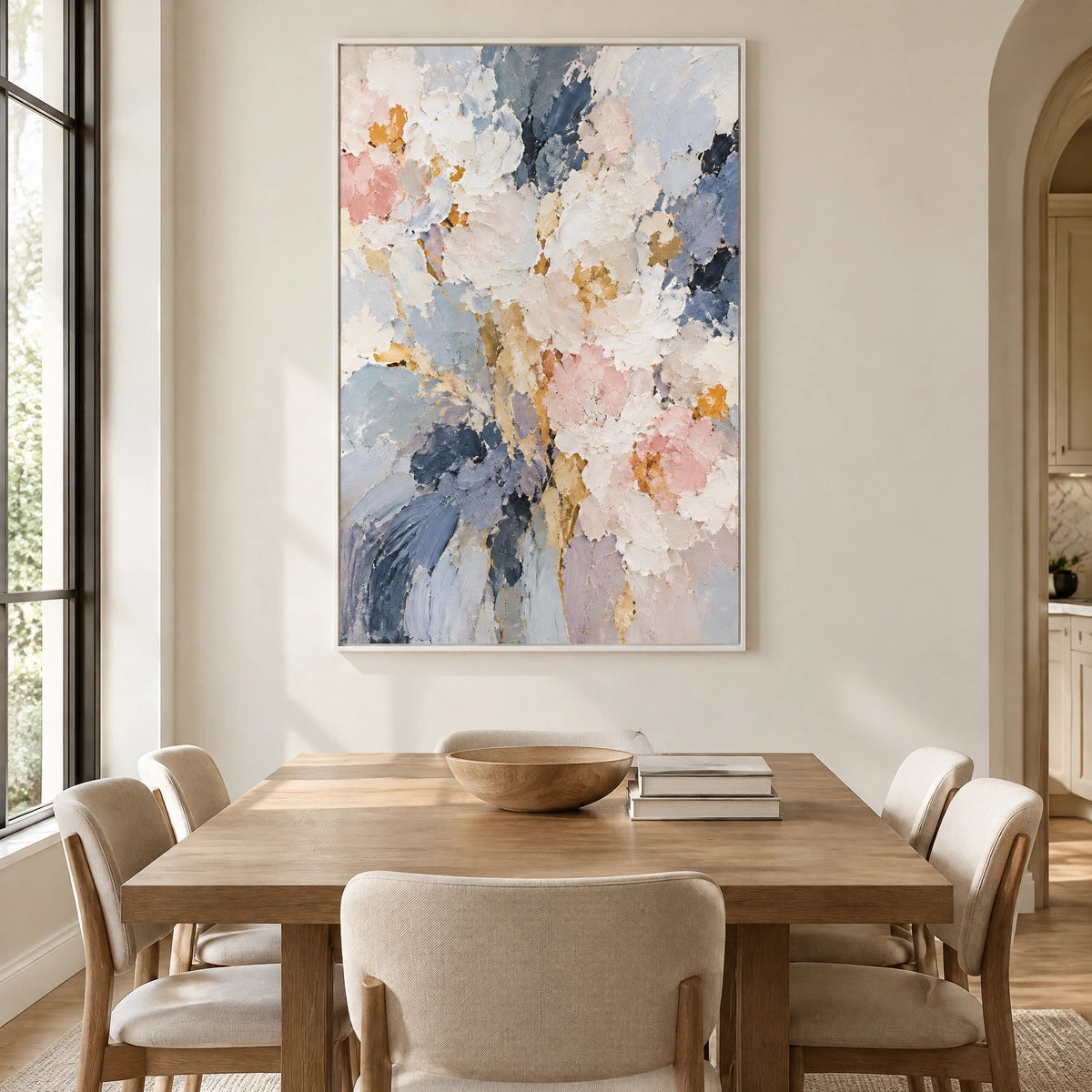 PETAL REVERIE — Dining room, white frame