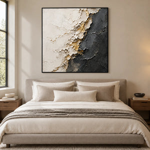 QUIET FAULTLINE — Bedroom, black frame