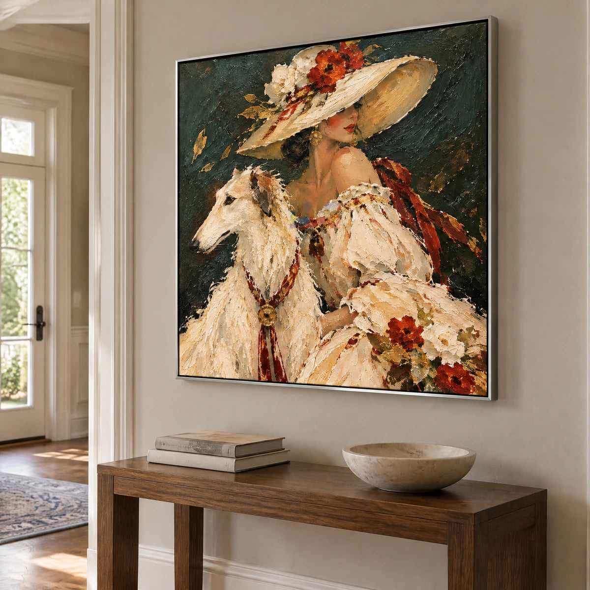 VELVET COMPANION — Hallway, silver frame