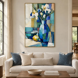 BLUE VESSEL — Living room, gold frame