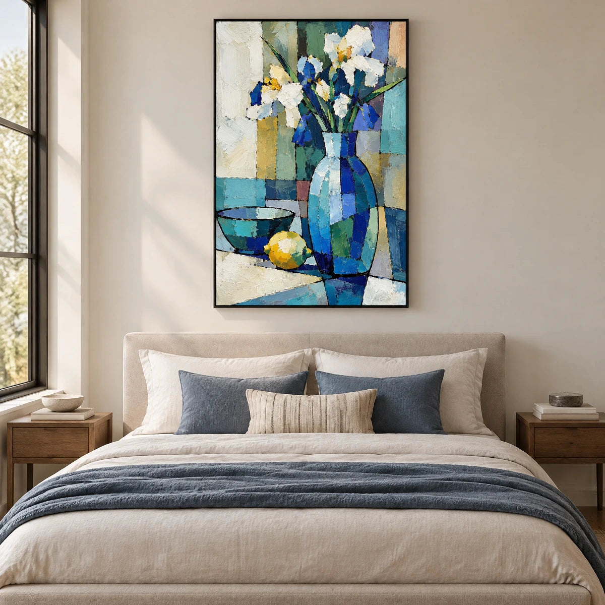 BLUE VESSEL — Bedroom, black frame
