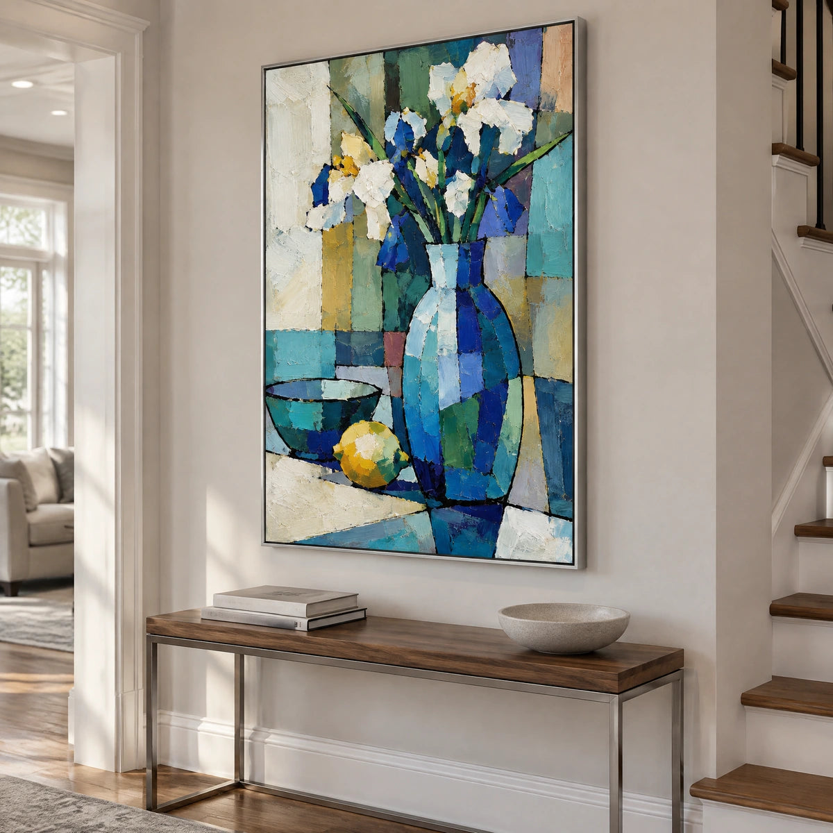 BLUE VESSEL — Hallway, silver frame