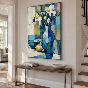 BLUE VESSEL — Hallway, silver frame