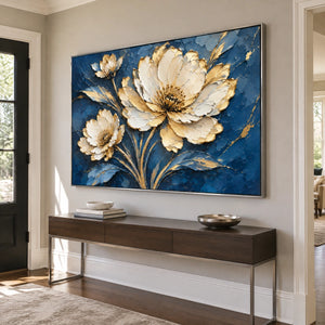 MIDNIGHT BLOSSOM — Hallway, silver frame