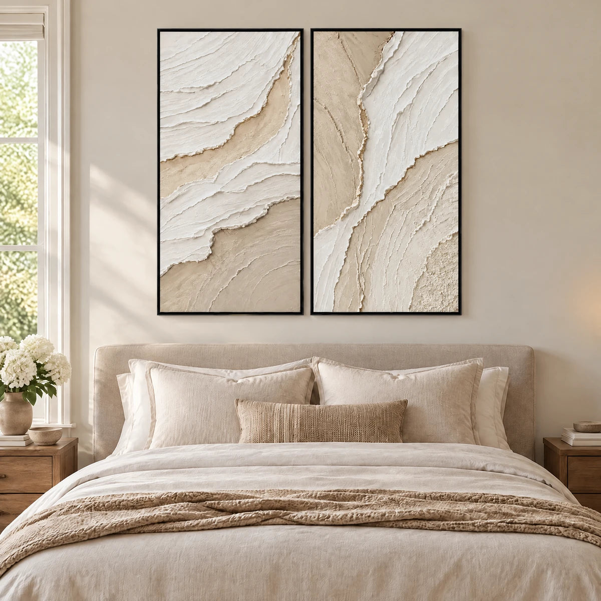 SOFT CONTOURS — Bedroom, black frame