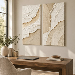 SOFT CONTOURS — Office, frameless stretched canvas