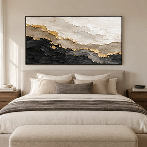 GILDED DIVIDE — Bedroom, black frame