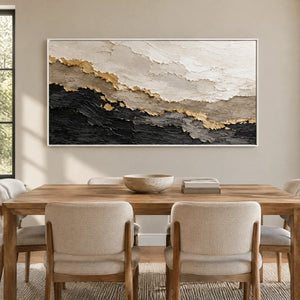 GILDED DIVIDE — Dining room, white frame