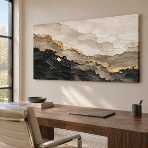 GILDED DIVIDE — Office, frameless stretched canvas