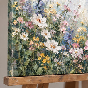 MEADOW CHORUS — Texture detail on an easel, no outer frame