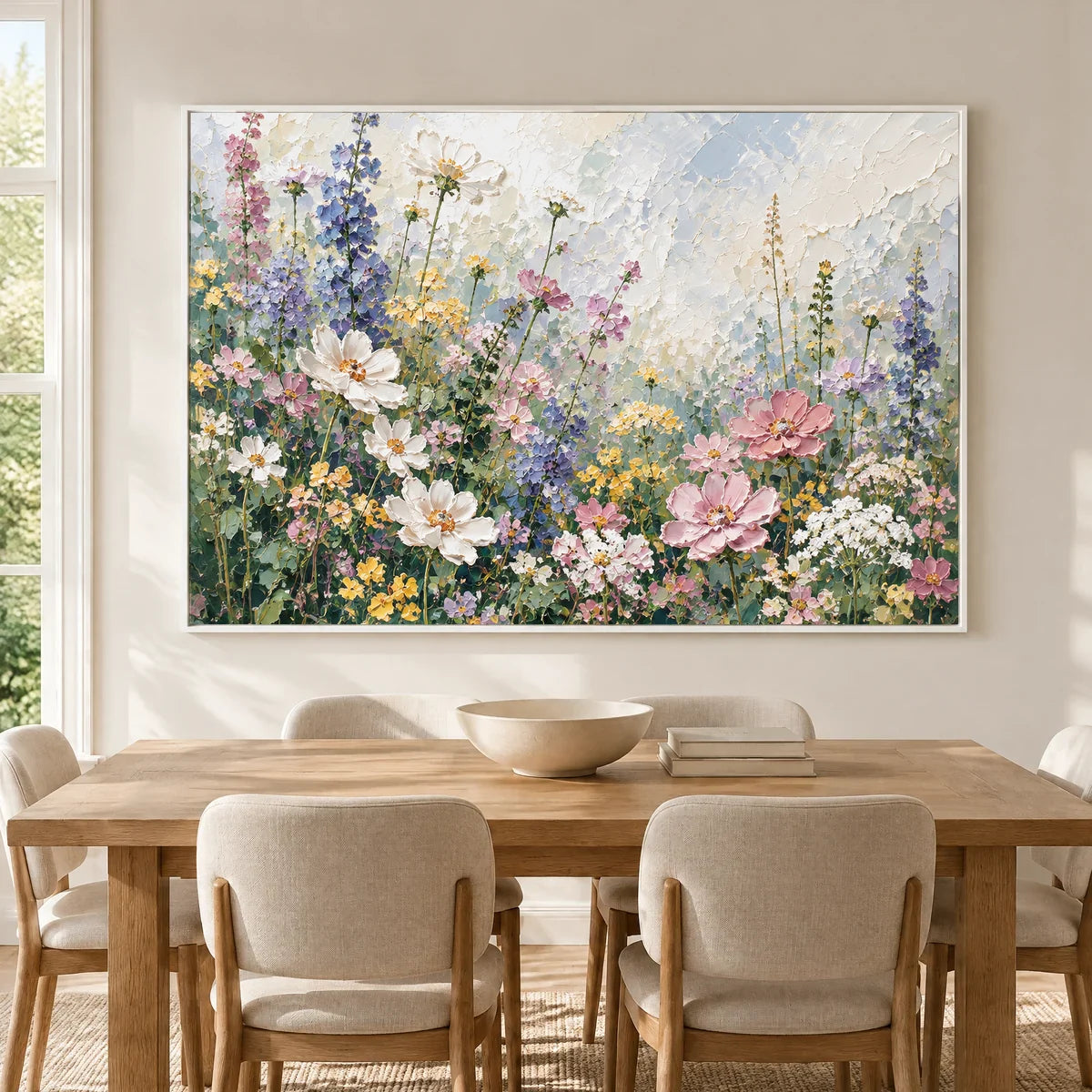 MEADOW CHORUS — Dining room, white frame