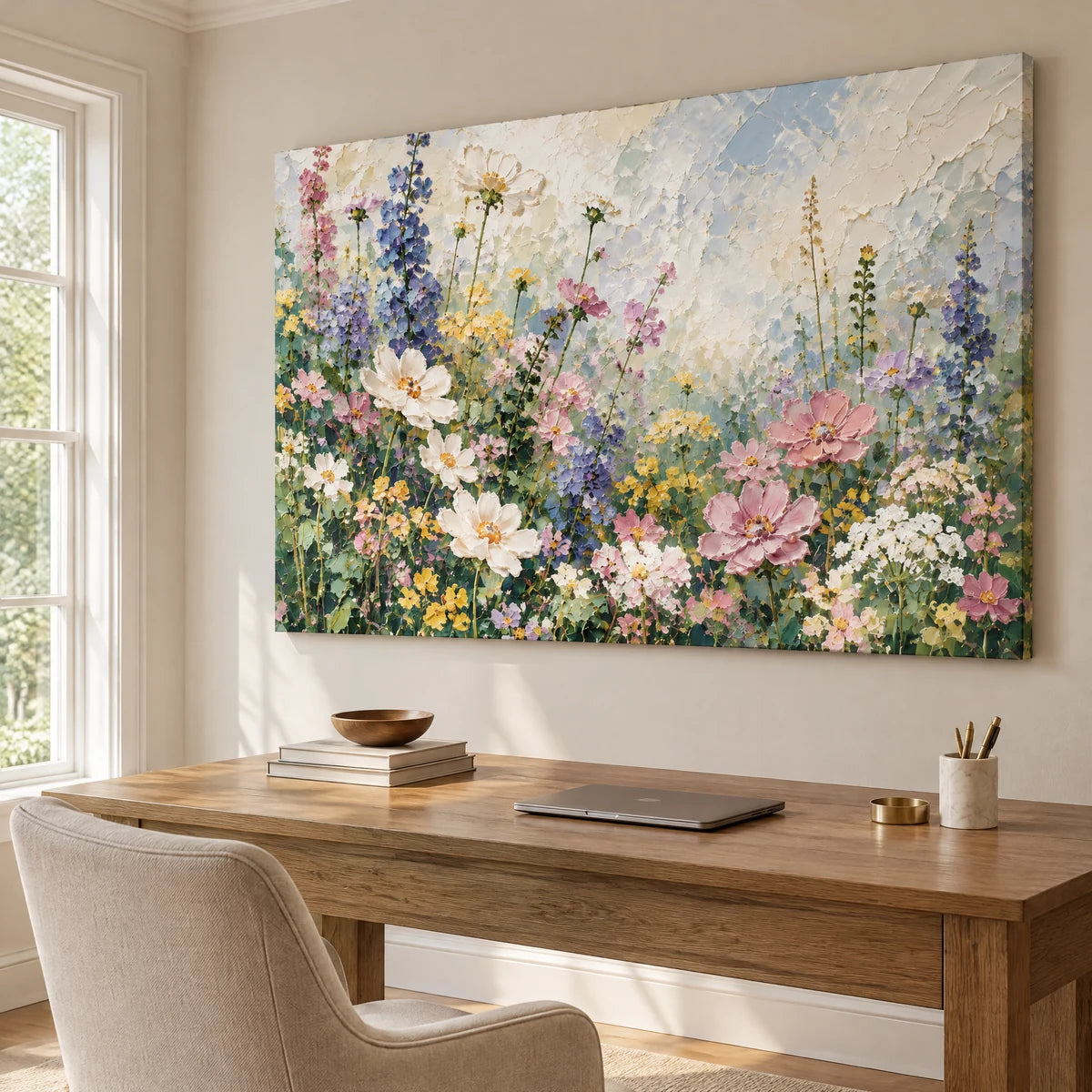 MEADOW CHORUS — Office, frameless stretched canvas
