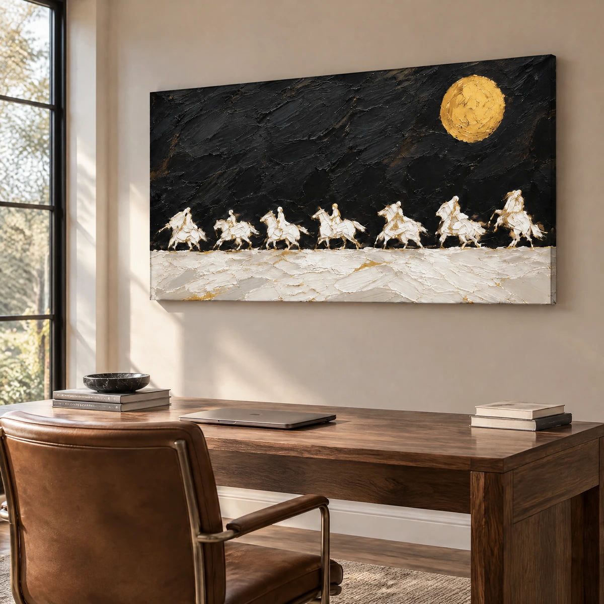 MOONLIT GALLOP — Office, frameless stretched canvas