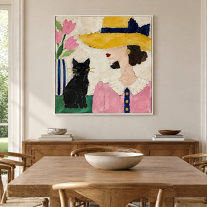 HAT AND WHISKERS — Dining room, white frame