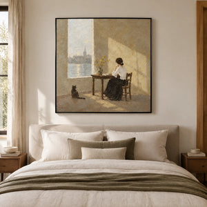 WINDOW REVERIE — Bedroom, black frame