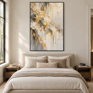 GILDED PETALS — Bedroom, black frame