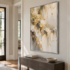 GILDED PETALS — Hallway, silver frame