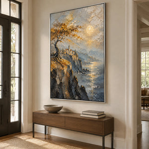 CLIFFTOP REVERIE — Hallway, silver frame