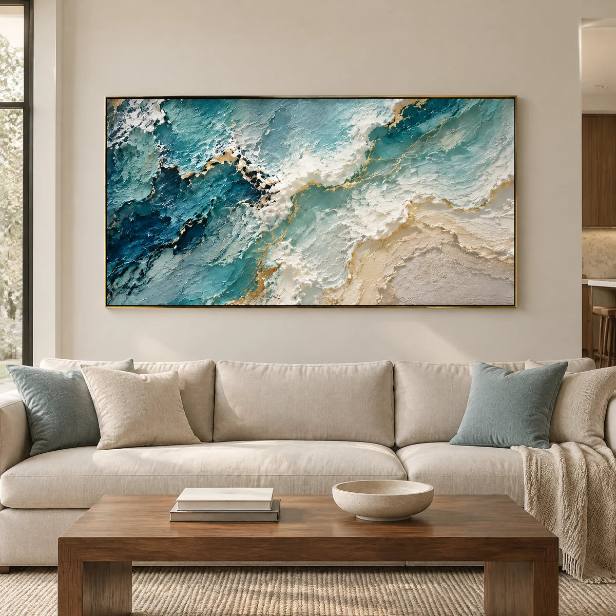 OCEAN LACE — Living room, gold frame