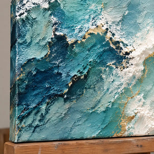 OCEAN LACE — Texture detail on an easel, no outer frame