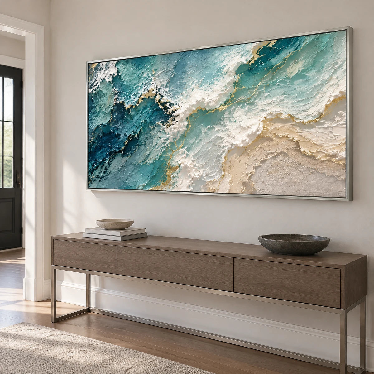 OCEAN LACE — Hallway, silver frame