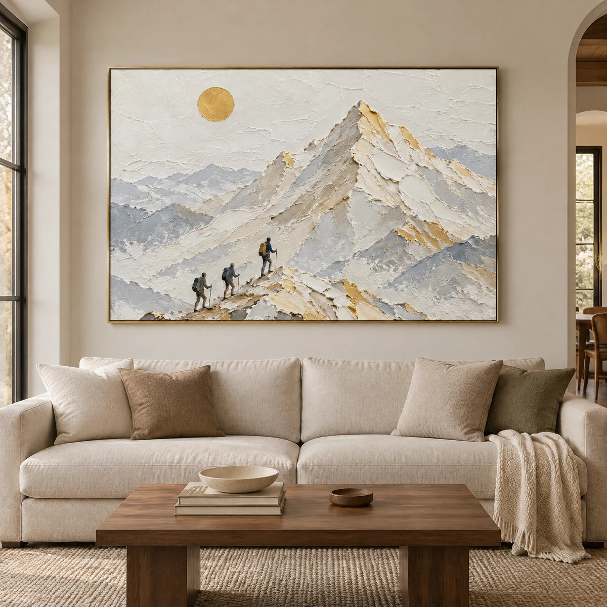 SUMMIT JOURNEY — Living room, gold frame