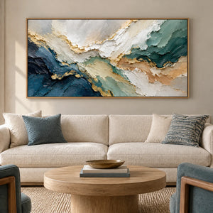 AZURE FRACTURES — Hotel, natural wood frame