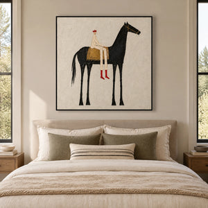 THE SCARLET RIDER — Bedroom, black frame