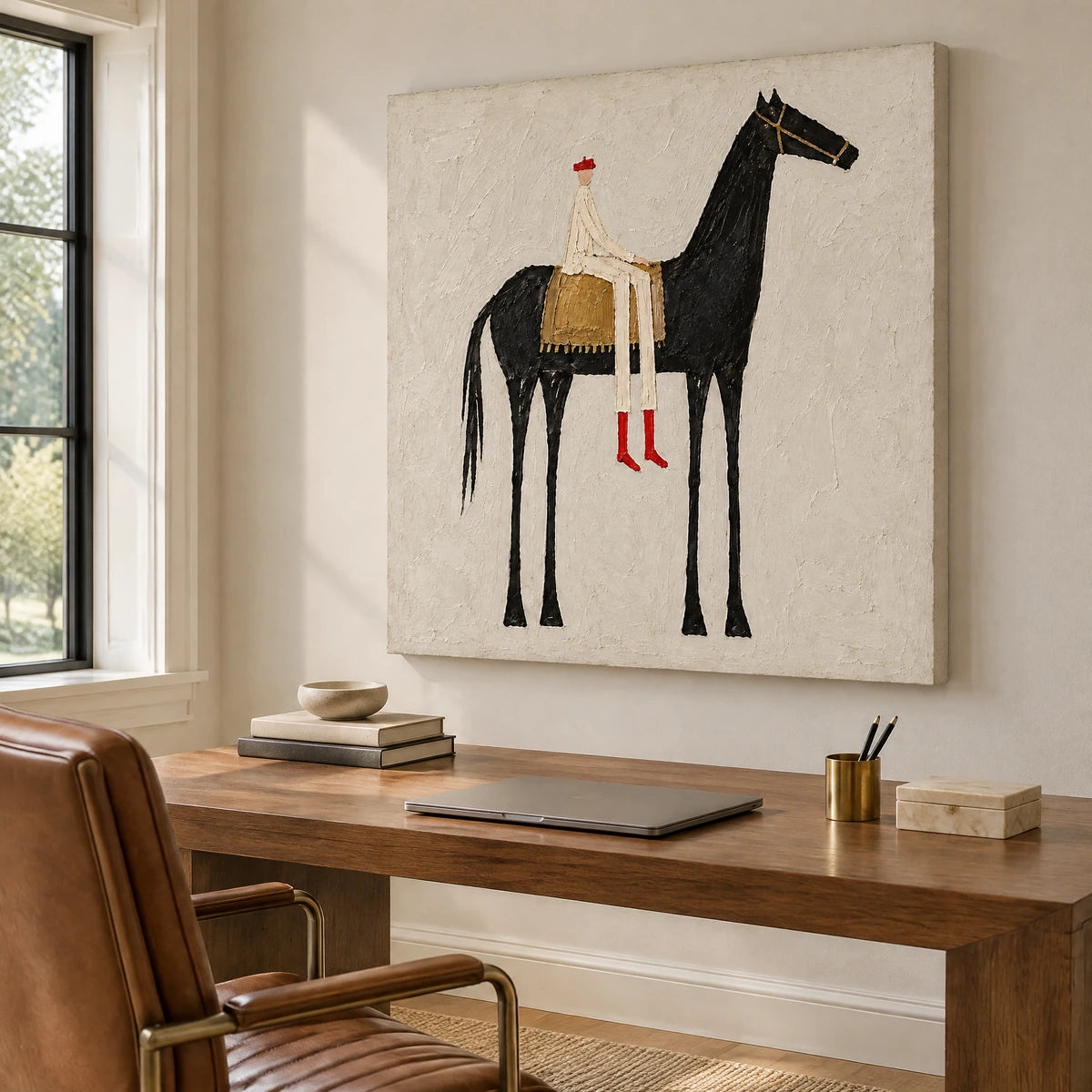 THE SCARLET RIDER — Office, frameless stretched canvas
