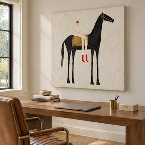THE SCARLET RIDER — Office, frameless stretched canvas