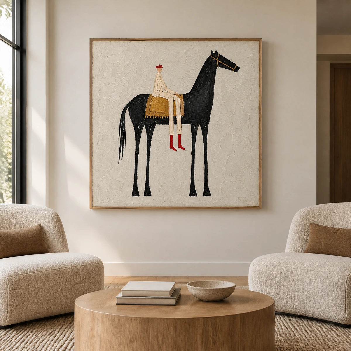 THE SCARLET RIDER — Hotel, natural wood frame