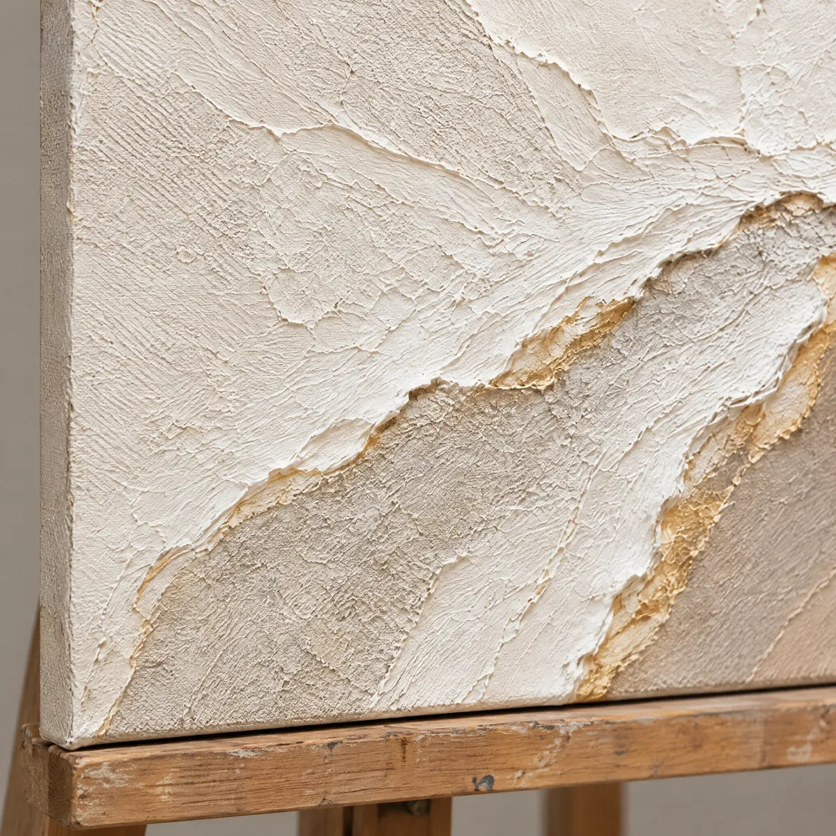 PALE CONFLUENCE — Texture detail on an easel, no outer frame