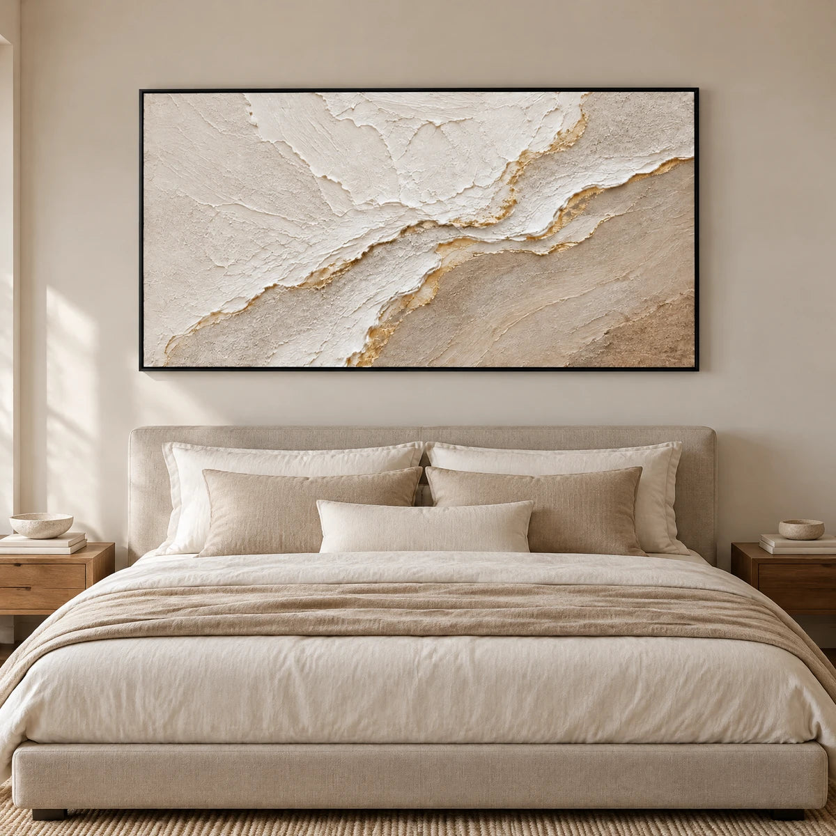 PALE CONFLUENCE — Bedroom, black frame