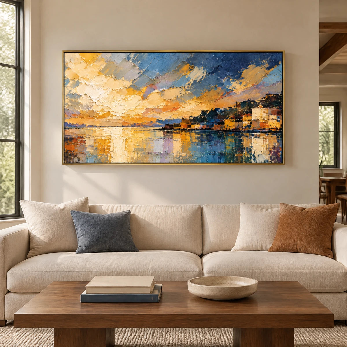EVENING REFLECTIONS — Living room, gold frame