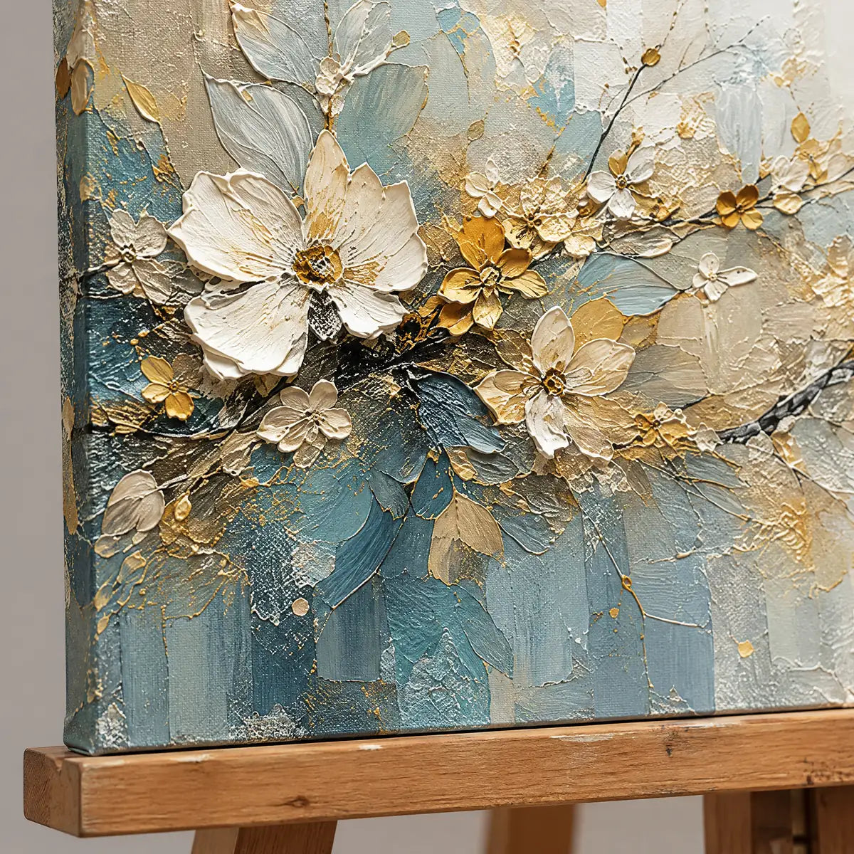 BRANCH OF LIGHT — Texture detail on an easel, no outer frame
