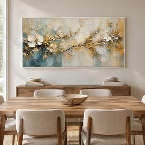BRANCH OF LIGHT — Dining room, white frame