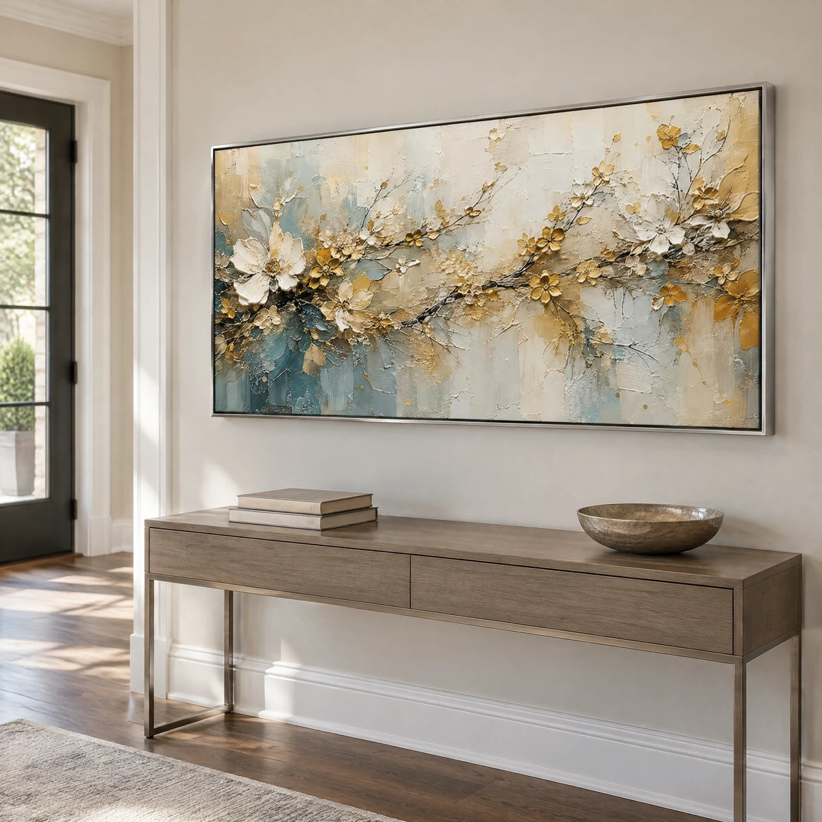 BRANCH OF LIGHT — Hallway, silver frame