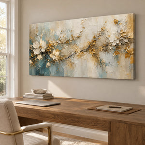 BRANCH OF LIGHT — Office, frameless stretched canvas