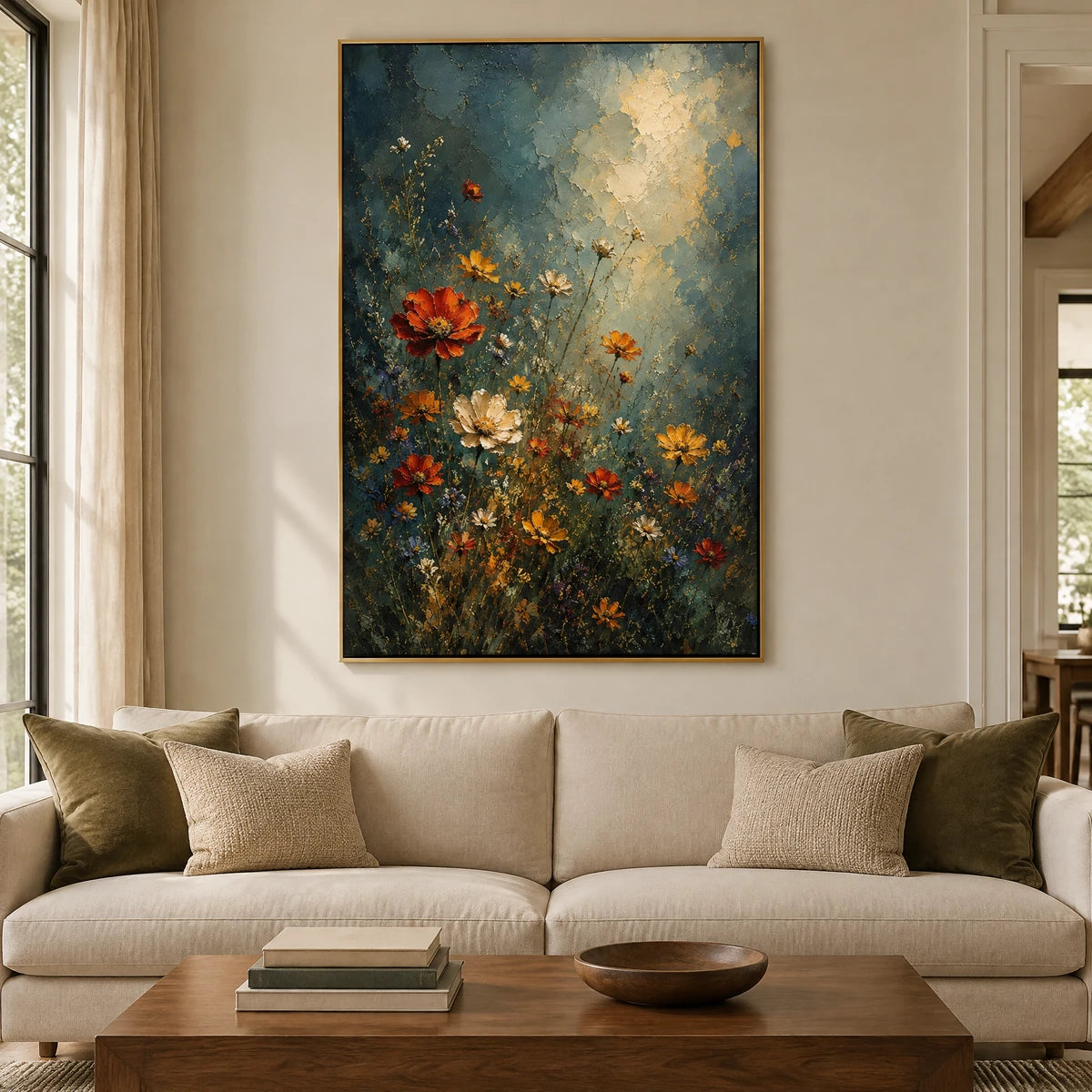 DUSK GARDEN — Living room, gold frame