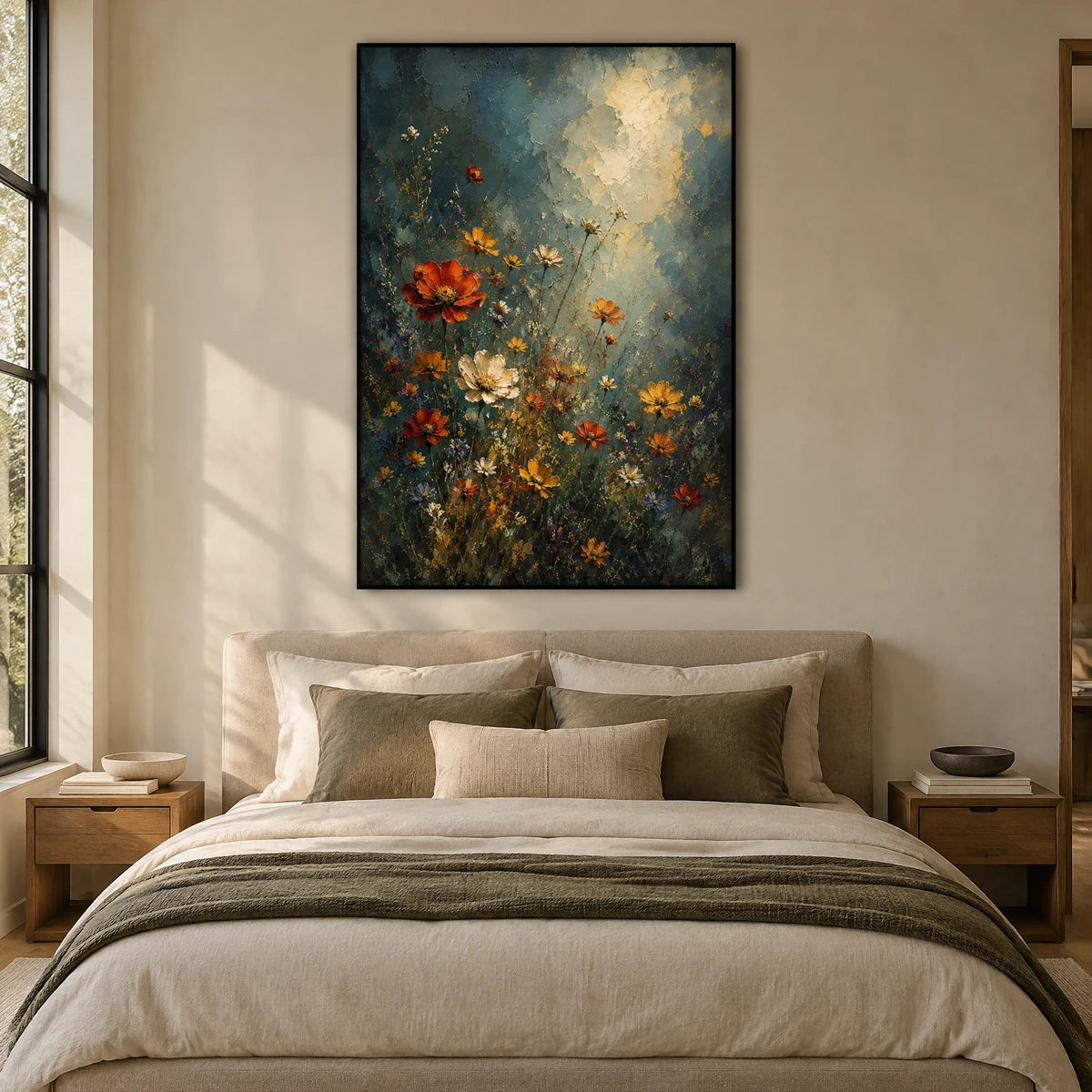 DUSK GARDEN — Bedroom, black frame
