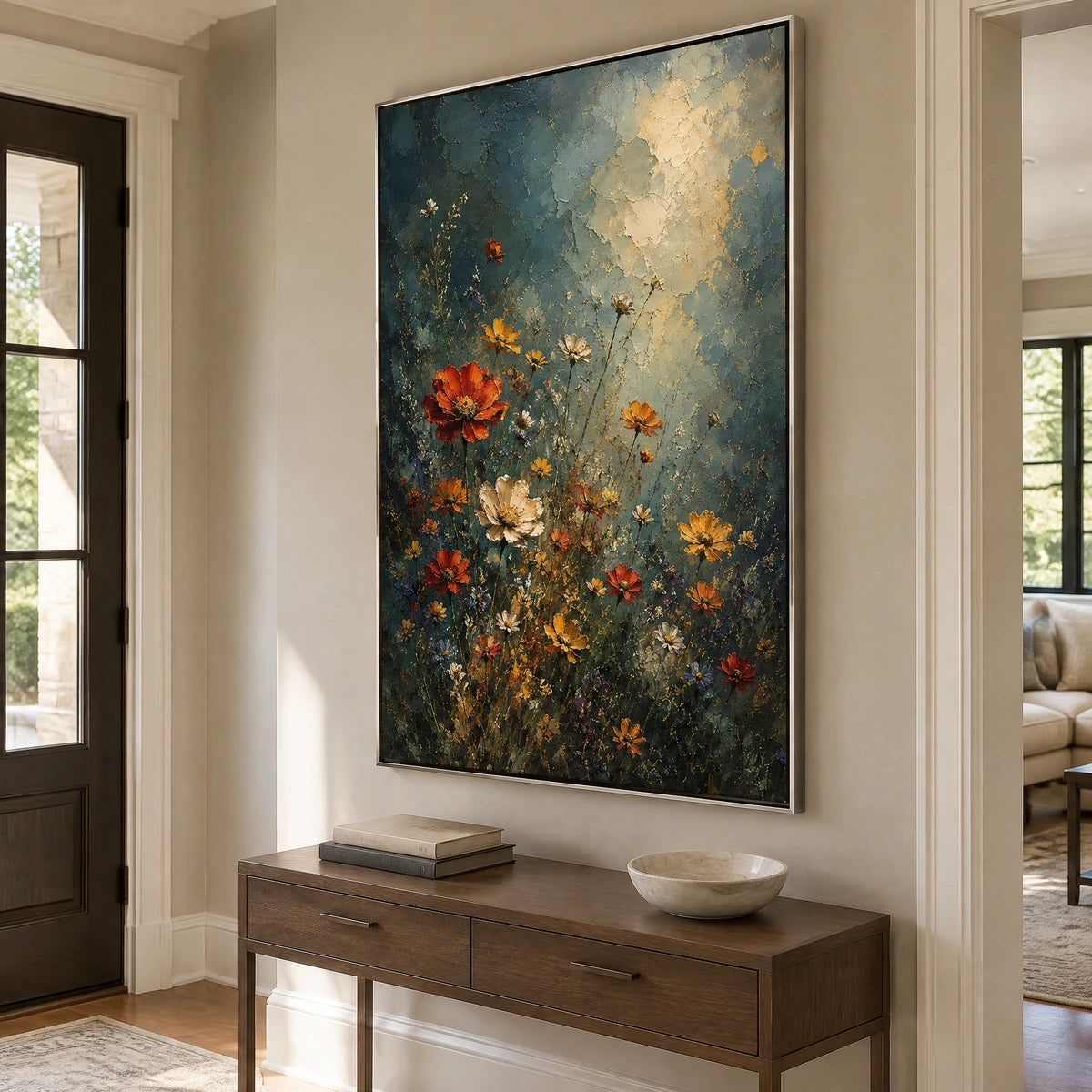 DUSK GARDEN — Hallway, silver frame