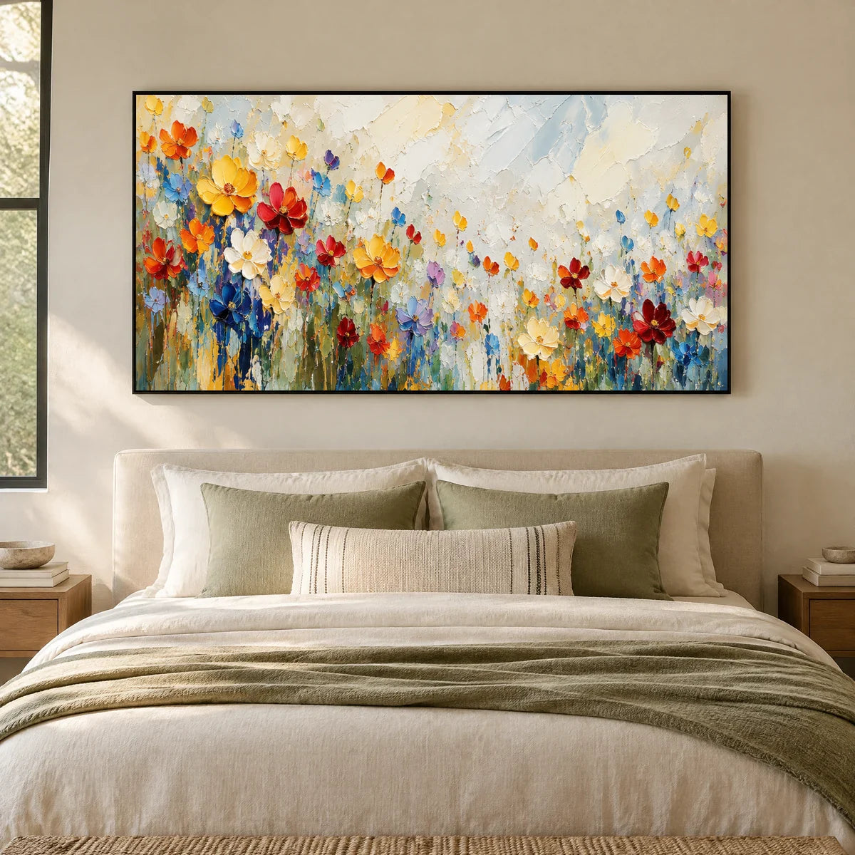 BLOOMING SPECTRUM — Bedroom, black frame