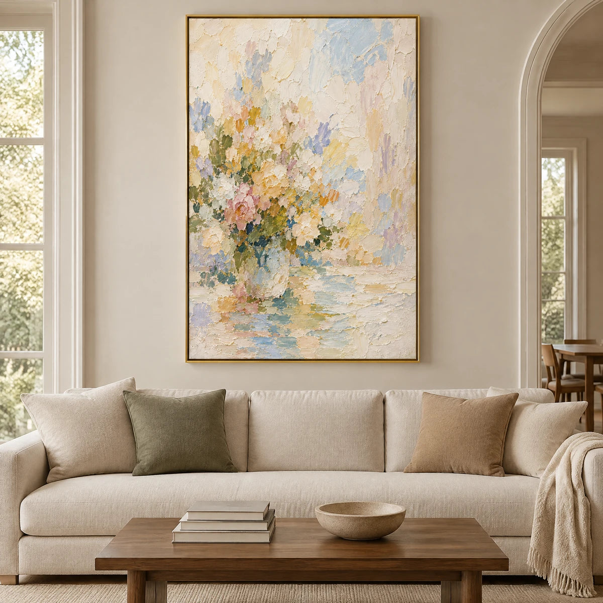 MORNING BOUQUET — Living room, gold frame