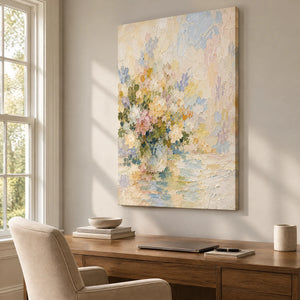MORNING BOUQUET — Office, frameless stretched canvas