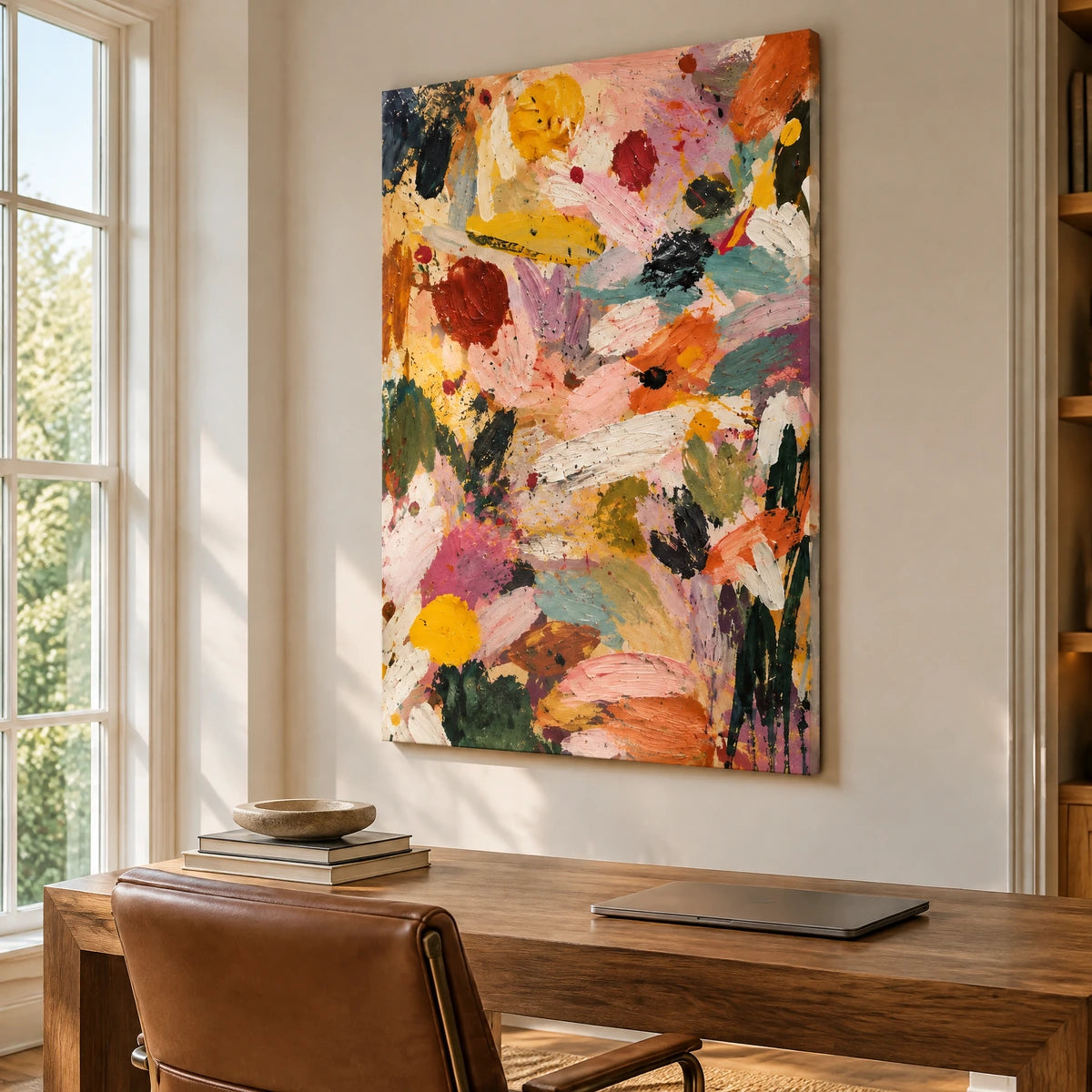 CHROMATIC RELEASE — Office, frameless stretched canvas